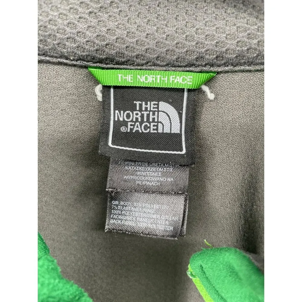 The North Face Fleece Jacket Men’s L Forest Green/Gray Thumbhole Sleeve